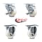 Service Caster 3 Inch Nylon Wheel Swivel Top Plate Caster Set with 2 Brakes 2 Rigid SCC SCC-20S314-NYS-TLB-2-R-2 - alternate 2